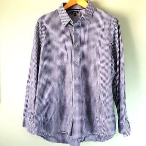 PT 9 casual mens long sleeve plaid button down shirt